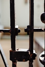 A close-up of a freshly cleaned gate, highlighting its shine and detail.