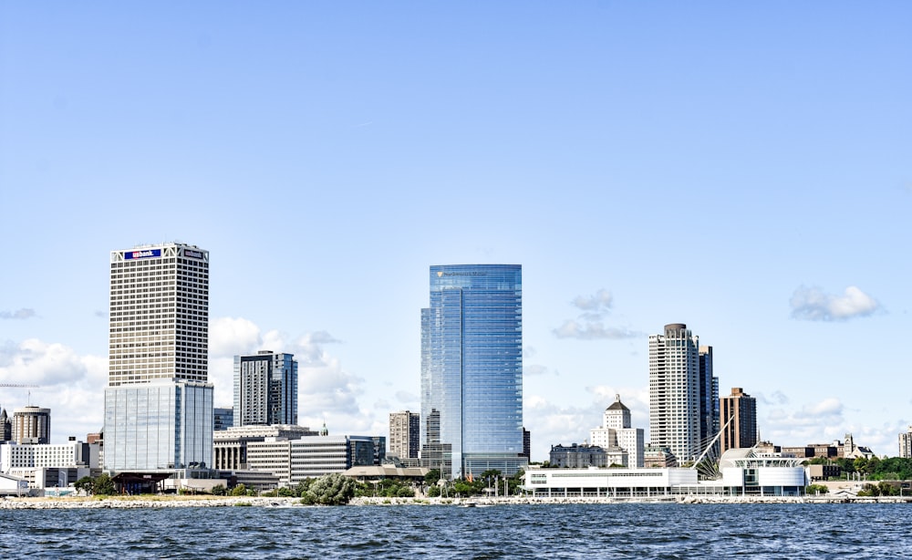 a view of a city from the water