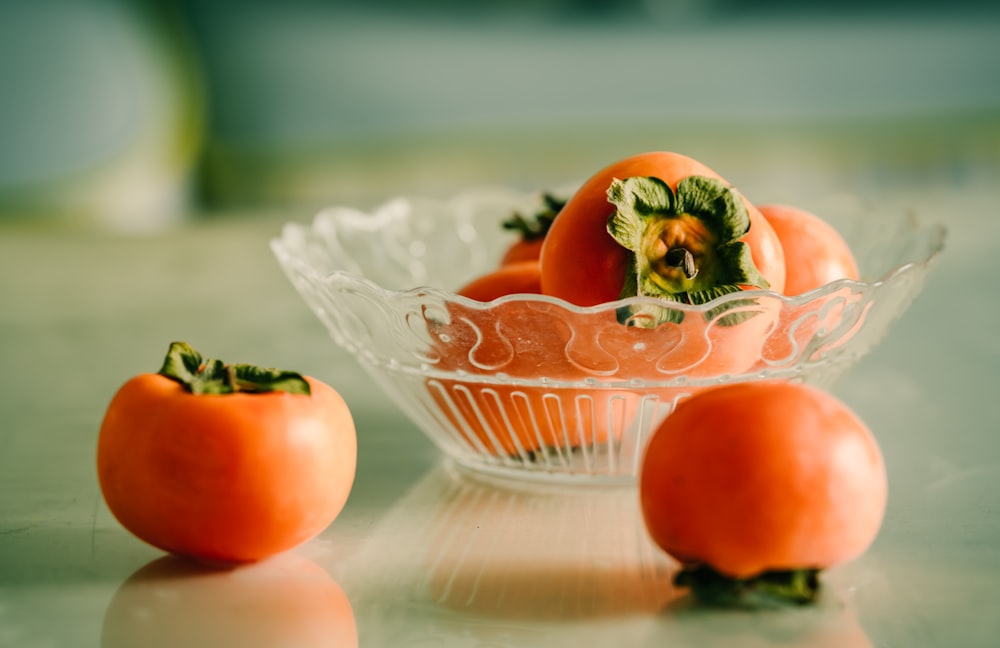 several tomato fruits