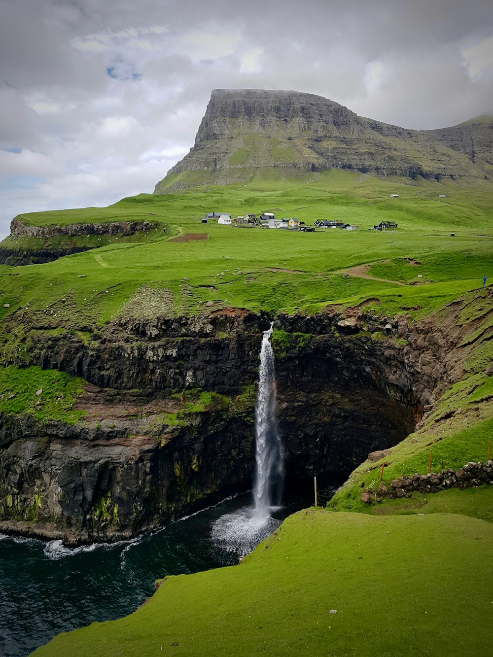 waterfall during daytime