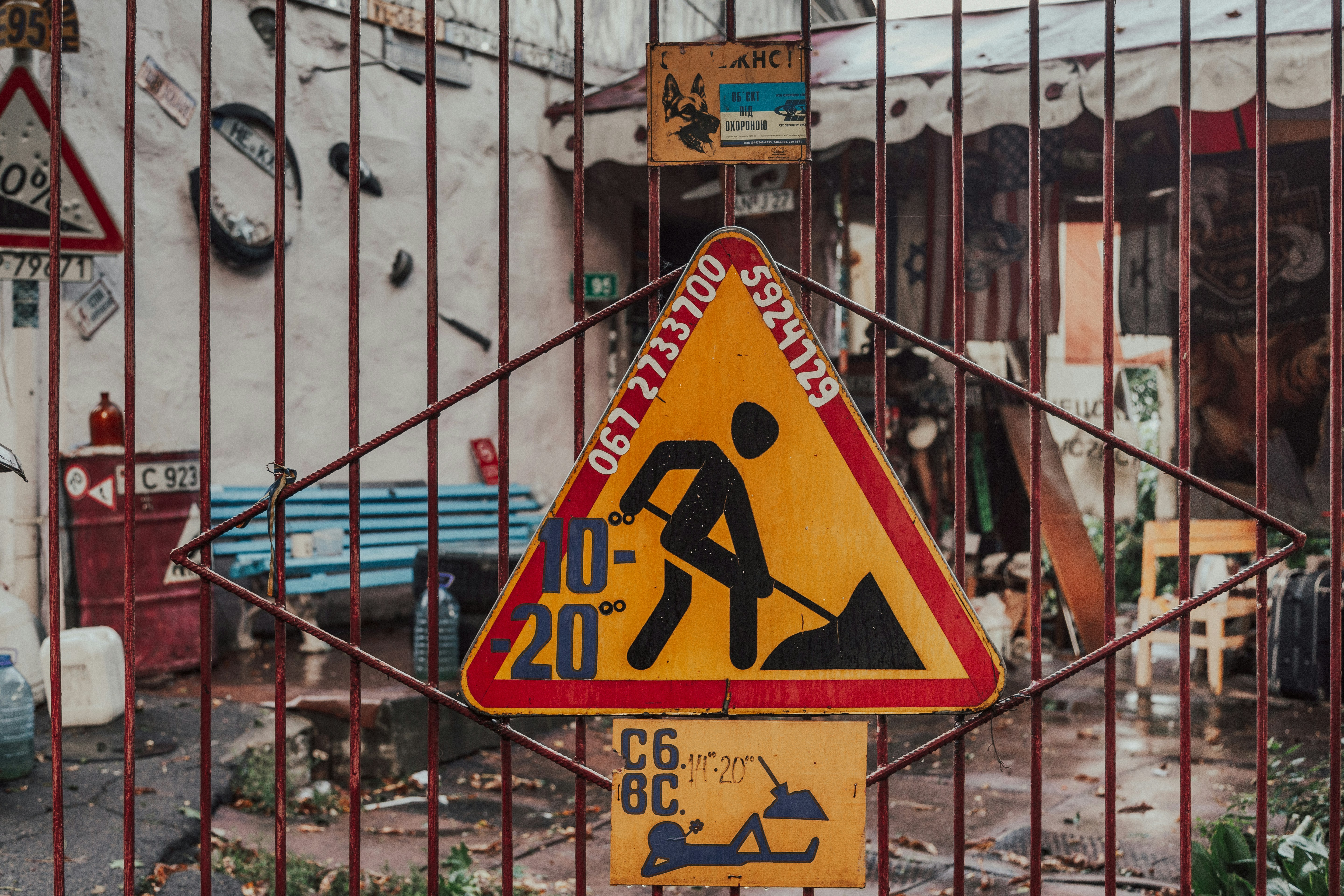 Beware of Falling Objects sign at a construction site - premises liability injury cases