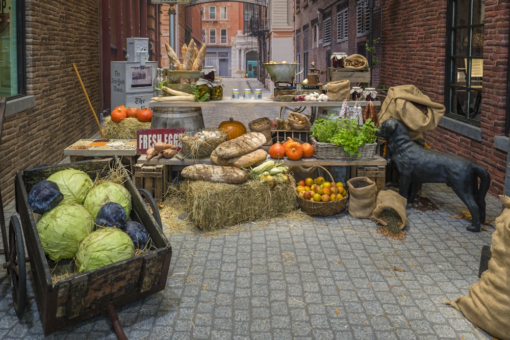 bread and vegetables