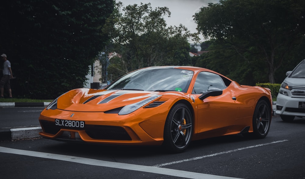 orange sports car