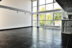 Spacious commercial space with large windows and natural light