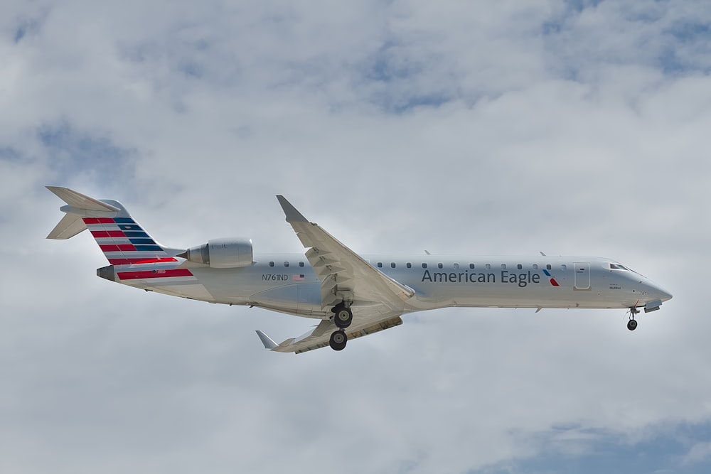 white American Eagle airplane