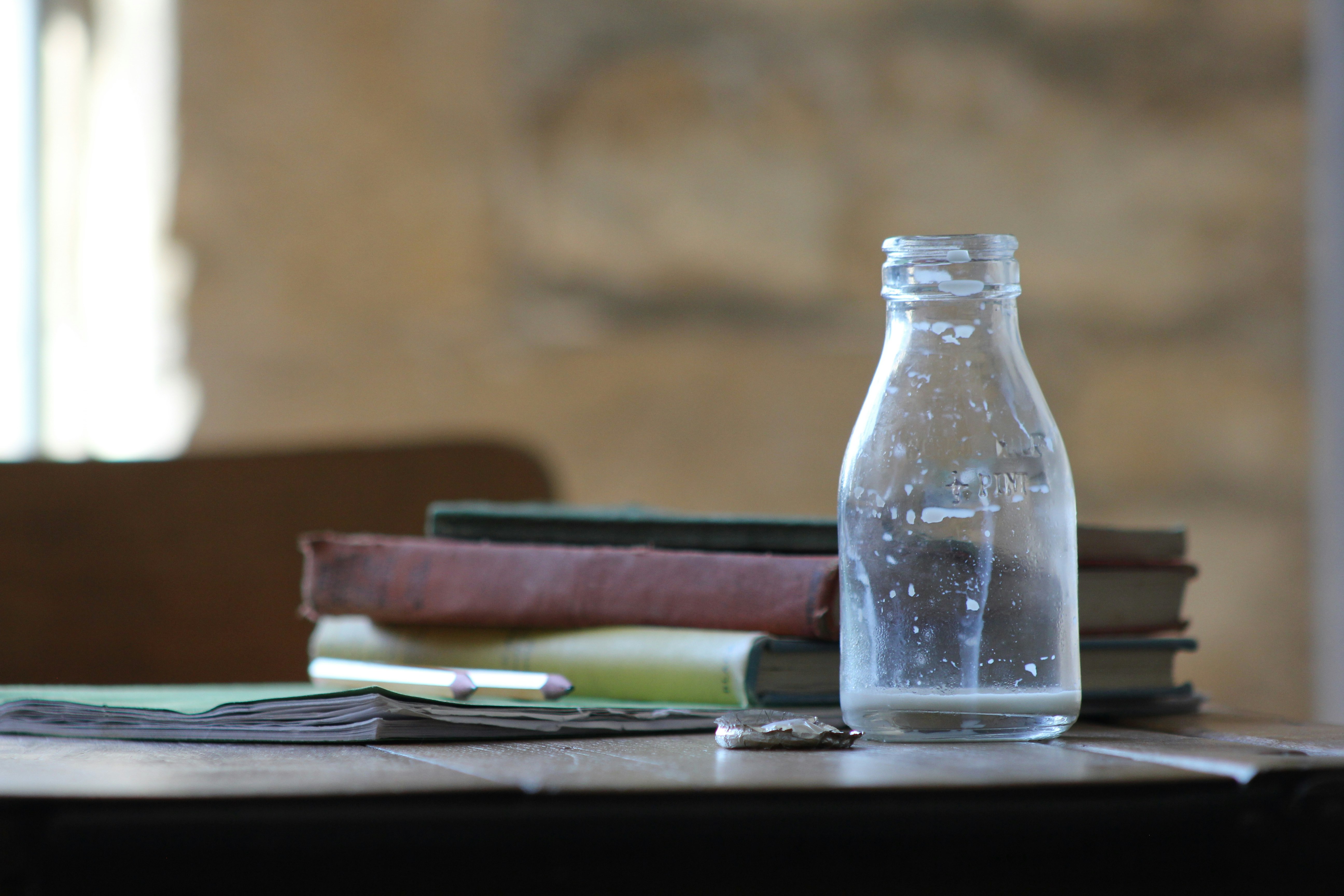 glass milk bottle