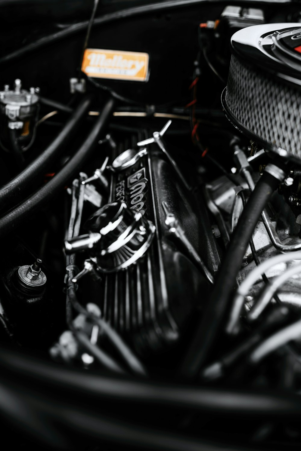 car engine macro photography