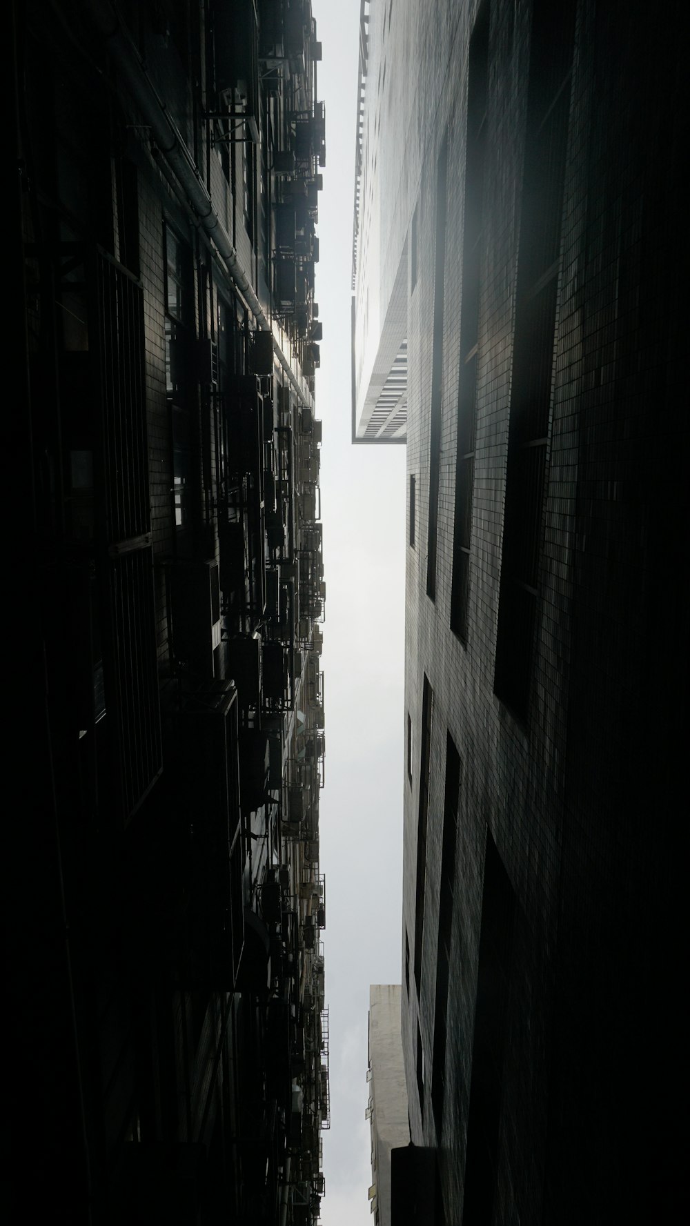 low-angle photo of buildings