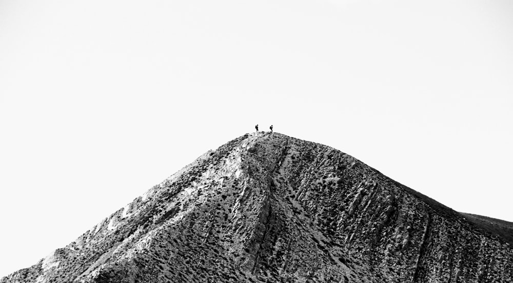 black and white mountain close-up photography