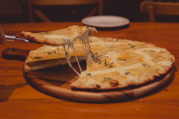 Truffle Mushroom pizza with truffle oil and wild mushrooms