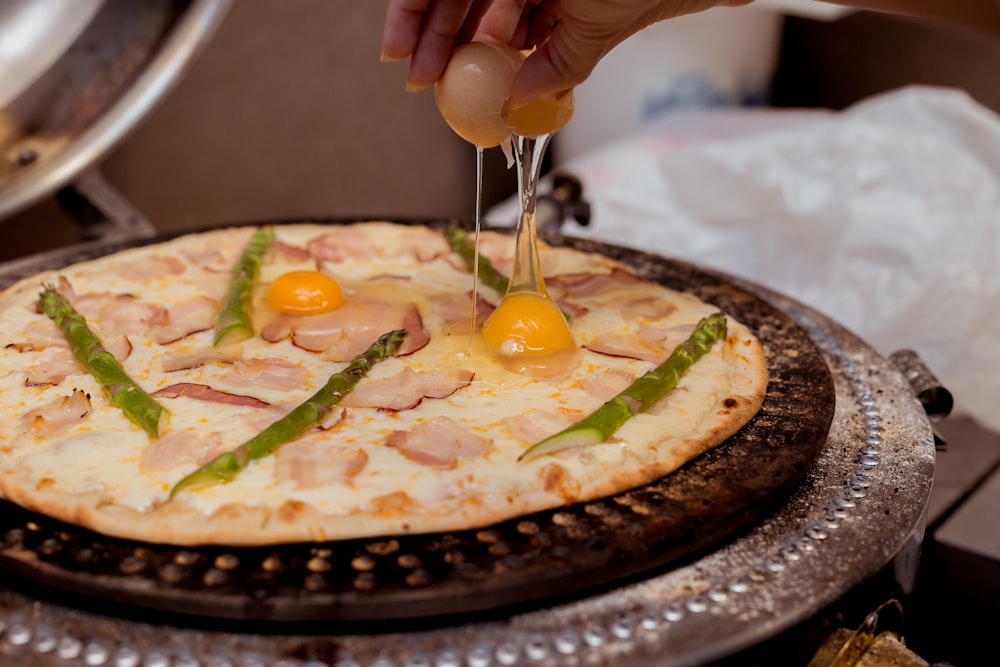 Egg Pizza with Scallions