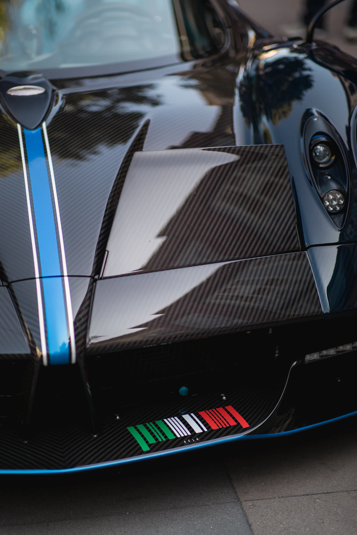 Black executive sedan detail