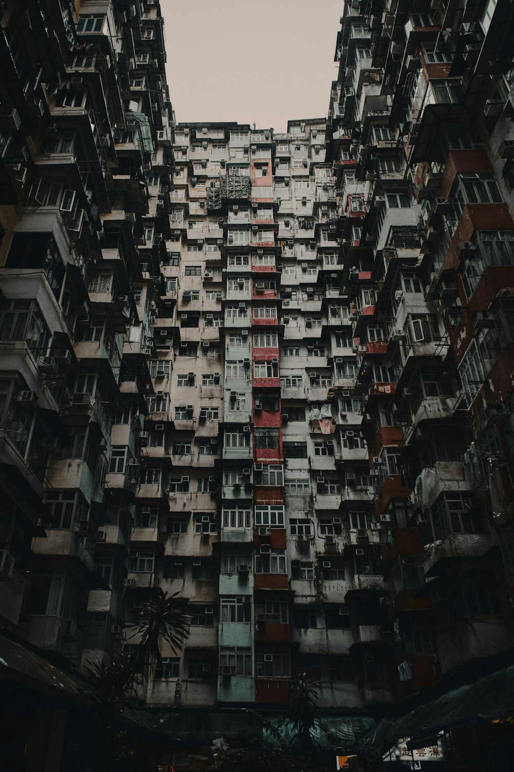 white and red concrete building