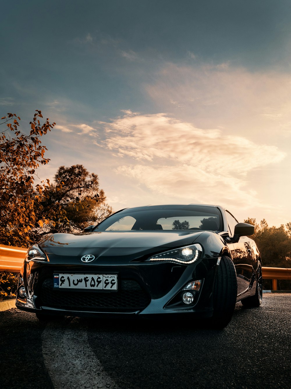 black Toyota sports car