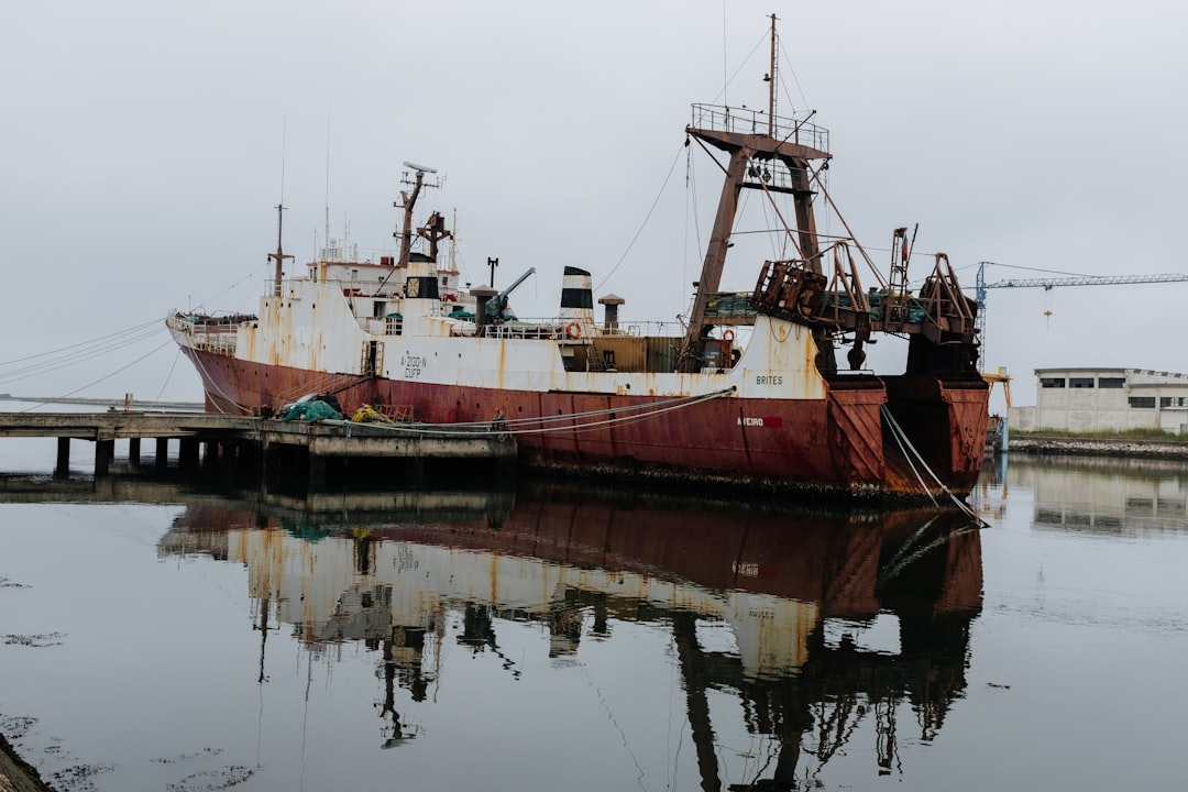 white and brown ship