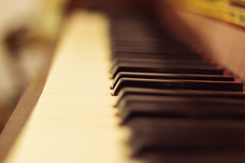 close up photography of piano