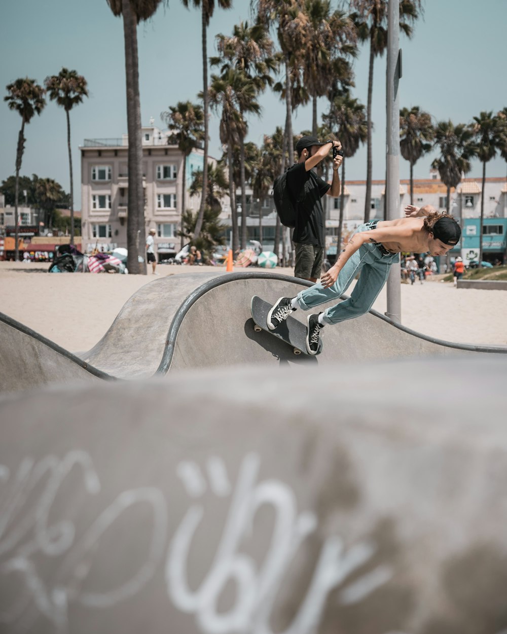 man skateboarding on ramp