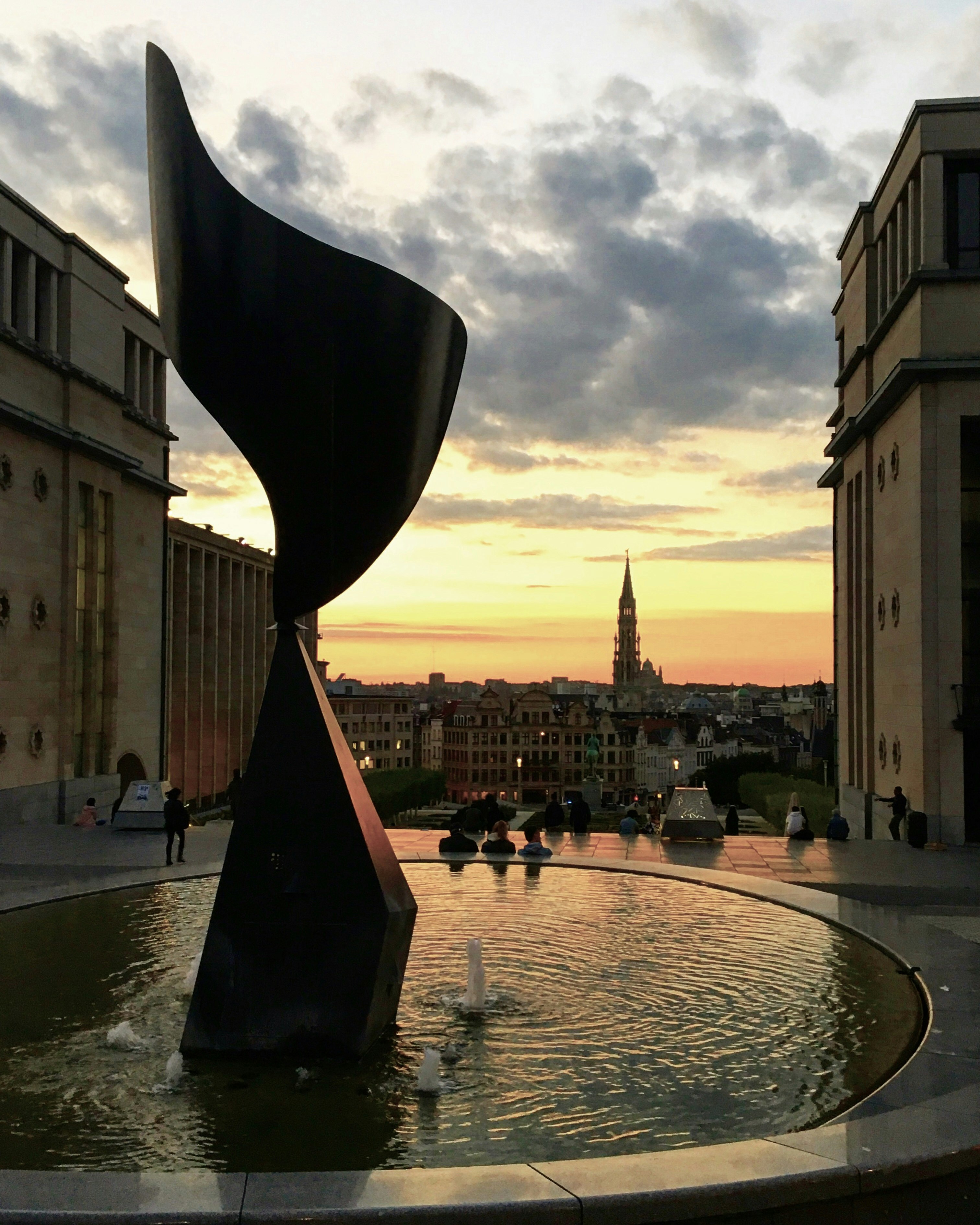 outdoor water fountain near building