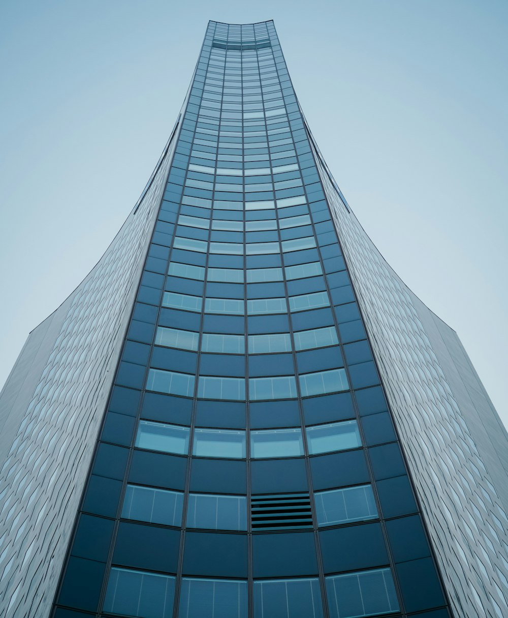 architectural photography of black and gray building