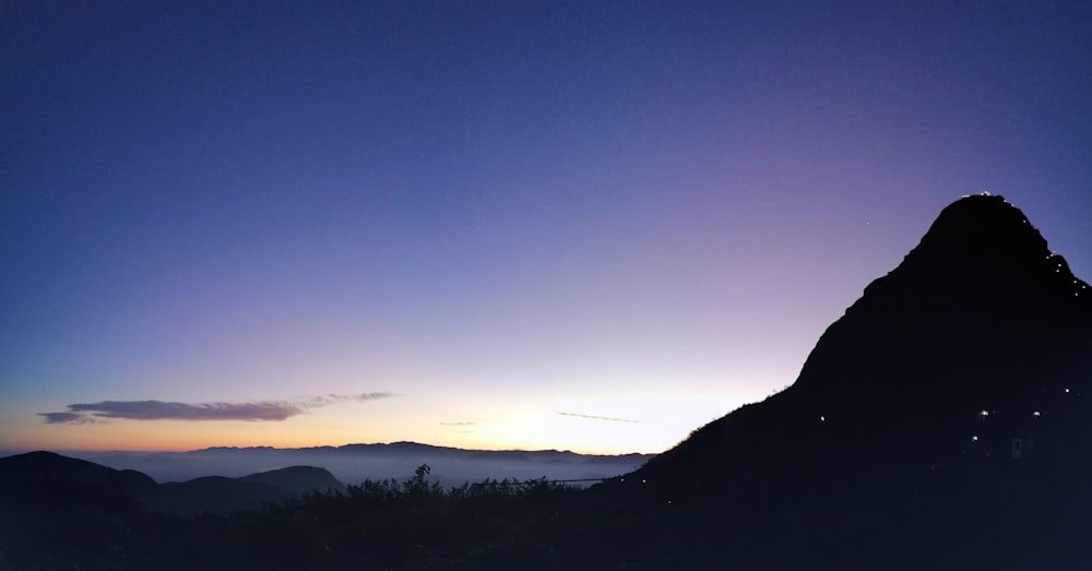 silhouette of mountain