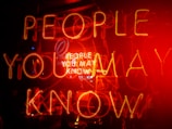 orange People You May Know neon signage
