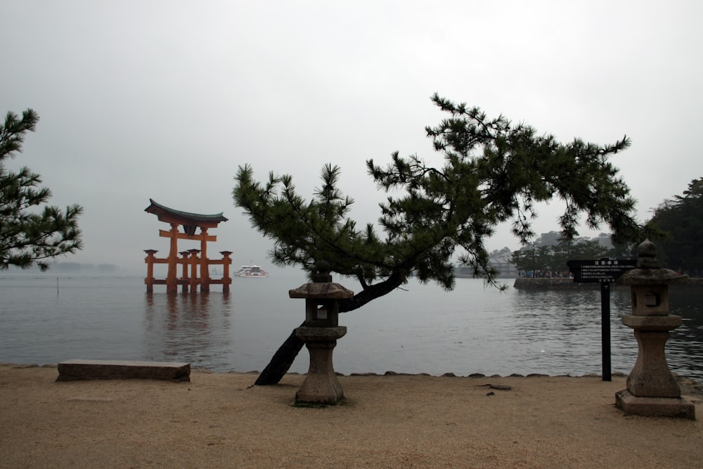 Santuario shintoista del santuario di Itsukushima a Hatsukaichi, Giappone