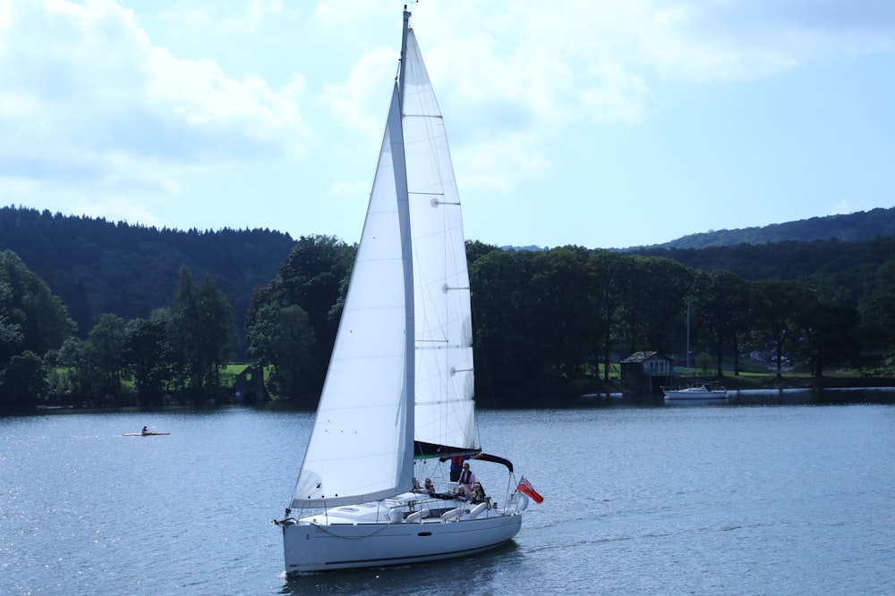 white sailboat