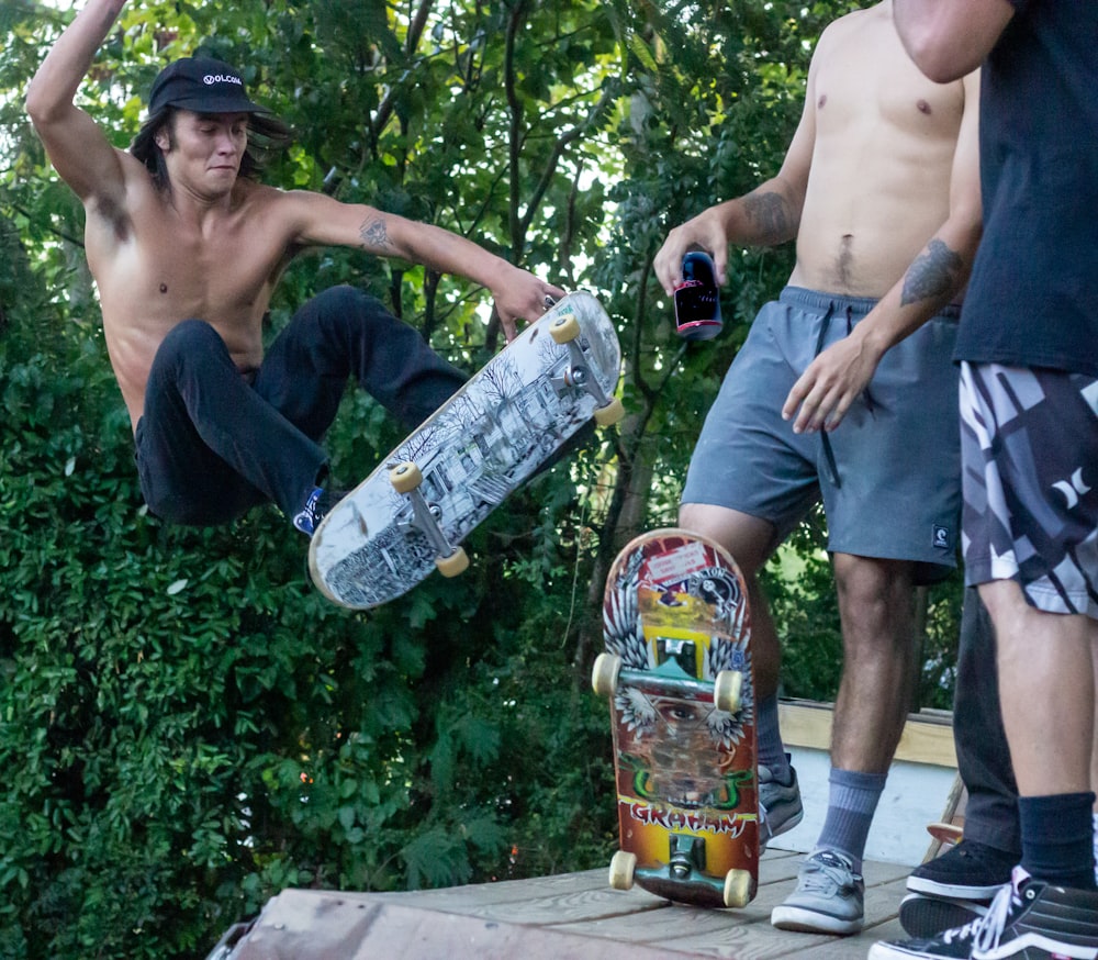 man playing skateboard