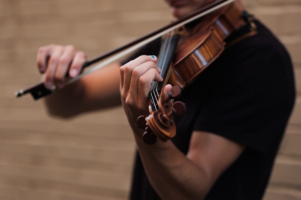 man playing violin