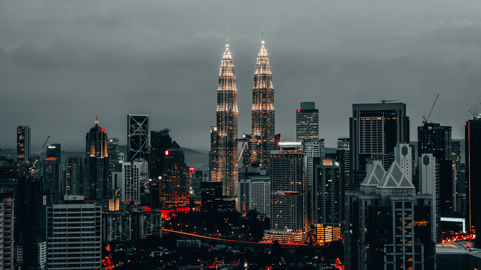 Kuala Lumpur skyline with the Petronas Twin Towers