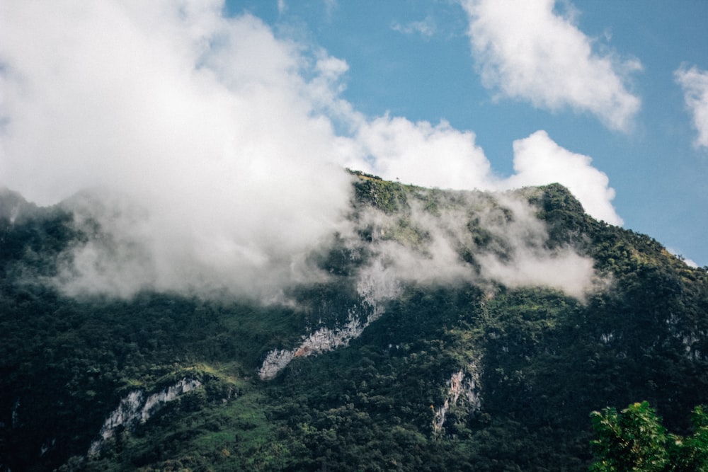 landscape photo of mountain covered with clouds during daytme