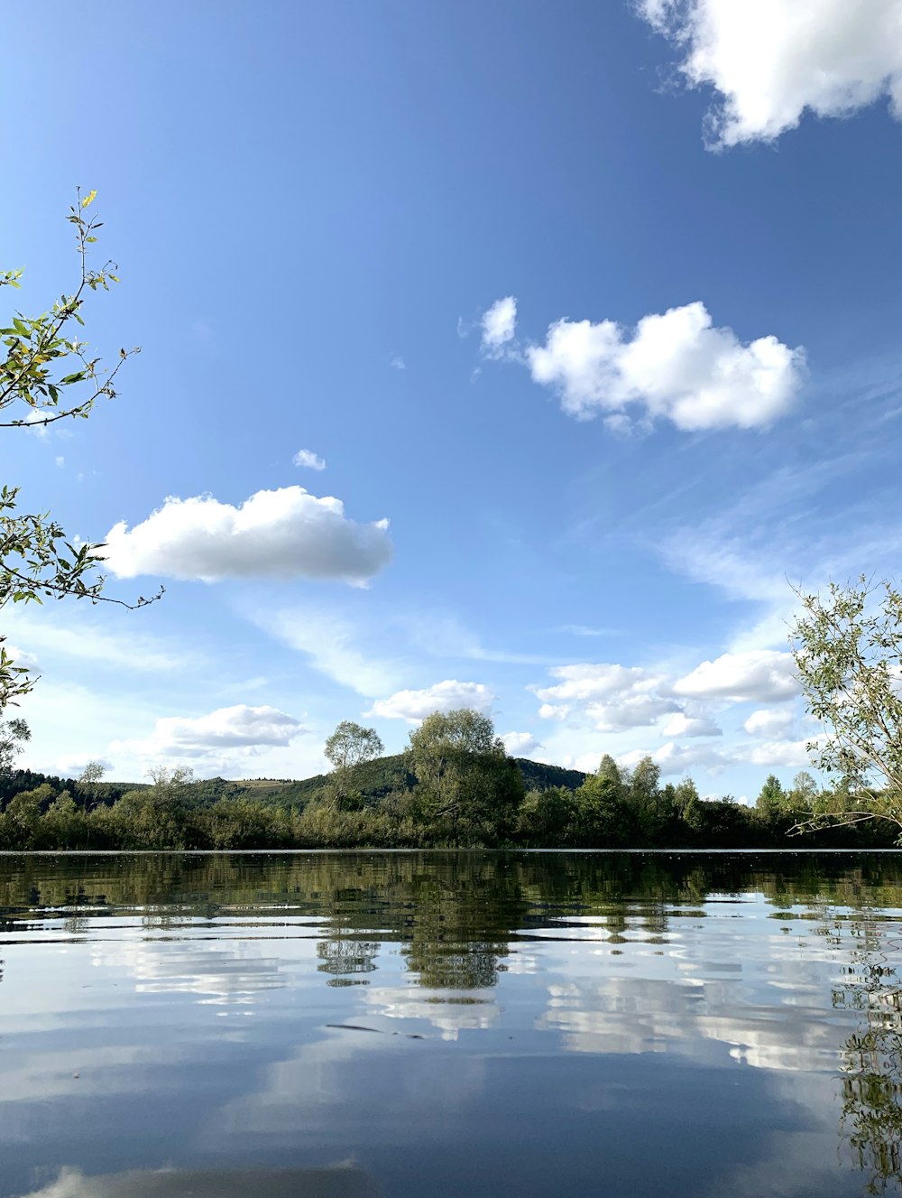 body of water under blue sky