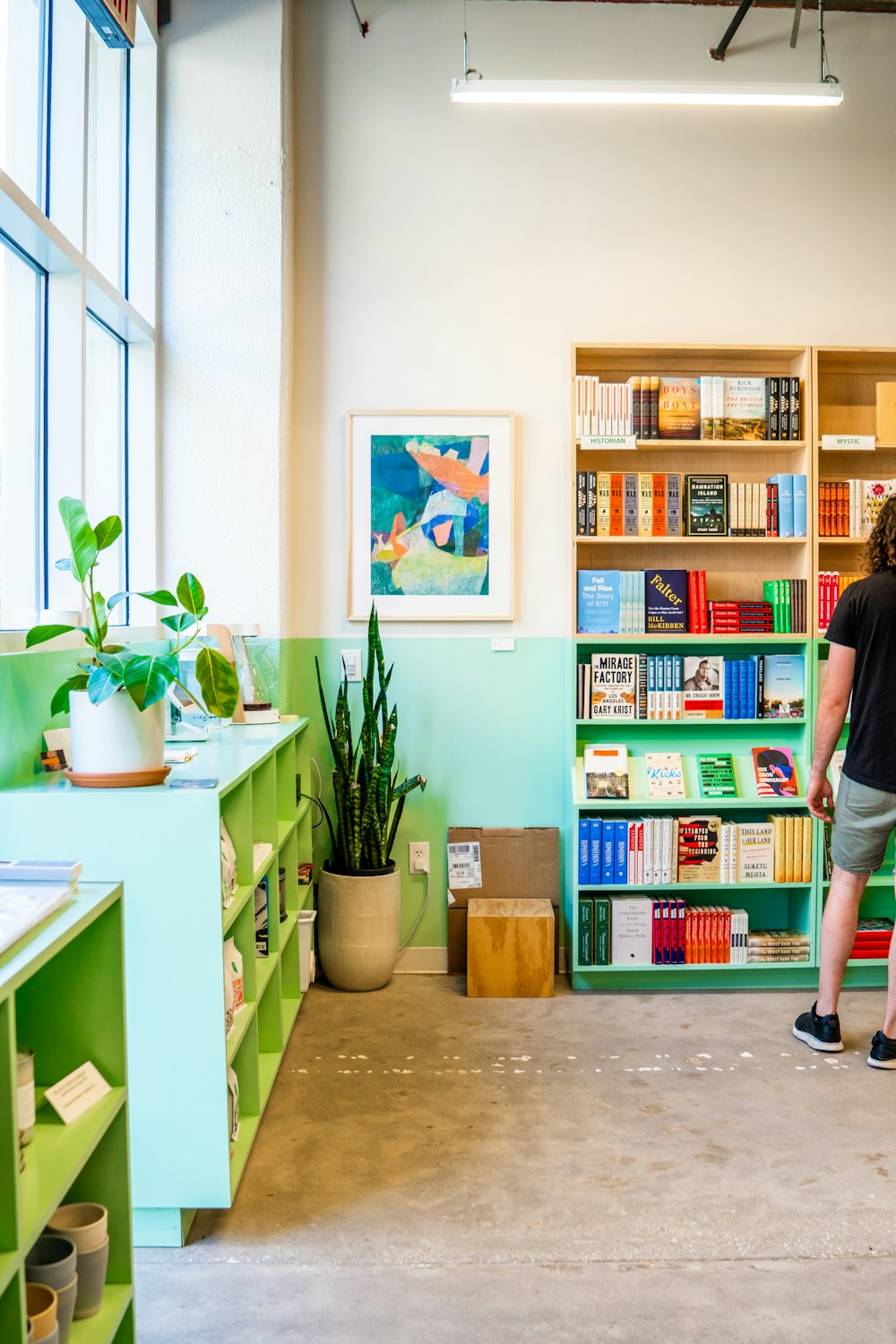 white wooden bookshelf