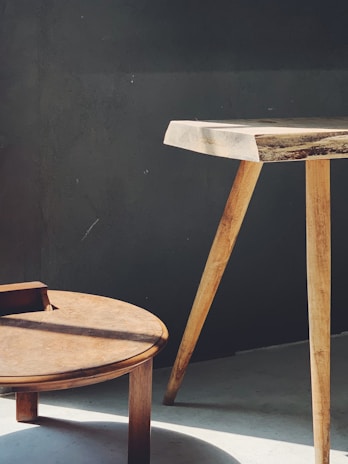 brown wooden bar stool