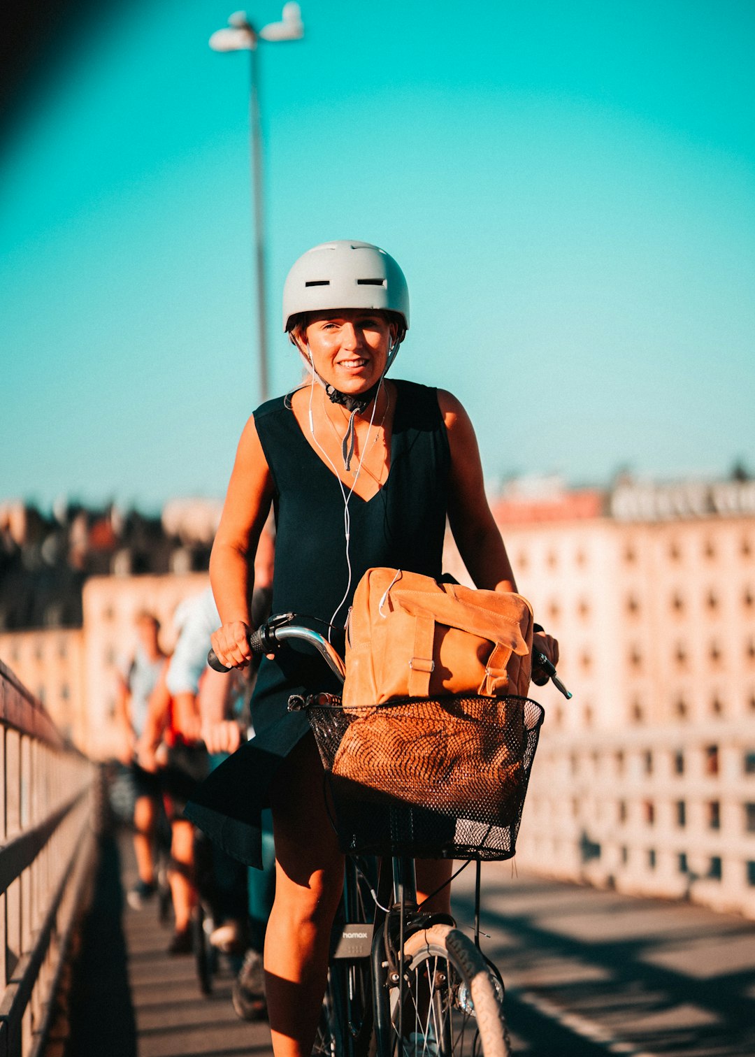 woman riding on biycle