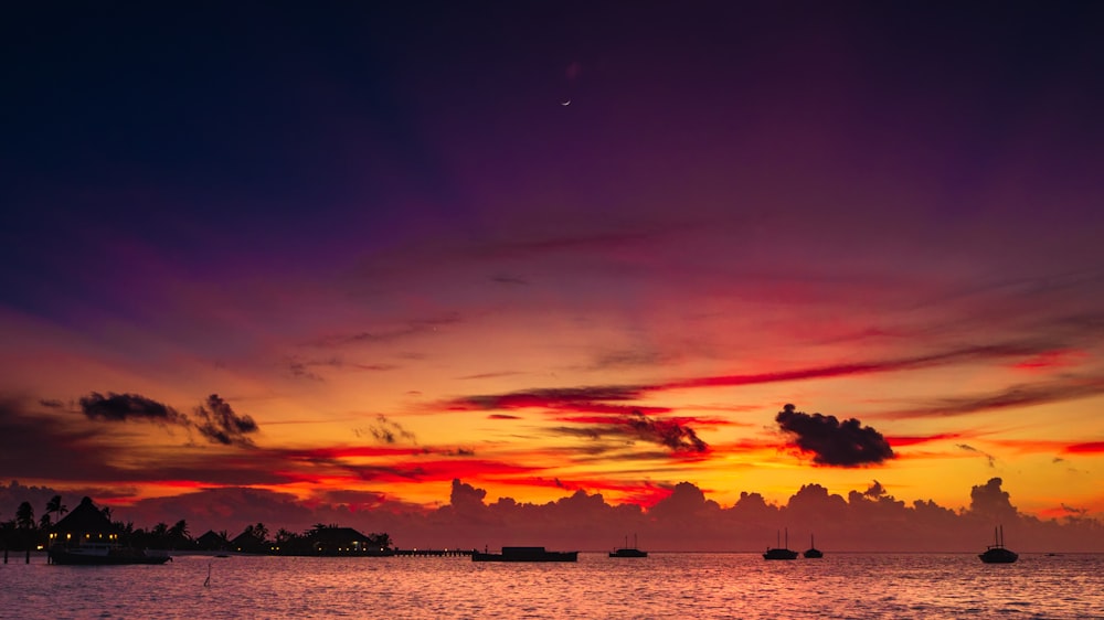 a colorful sunset over a body of water