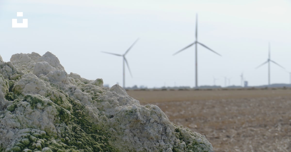 Rock formation and wind turbines photo – Free Wind turbine Image on ...