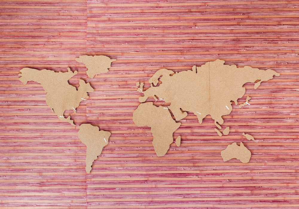 world map wall decor