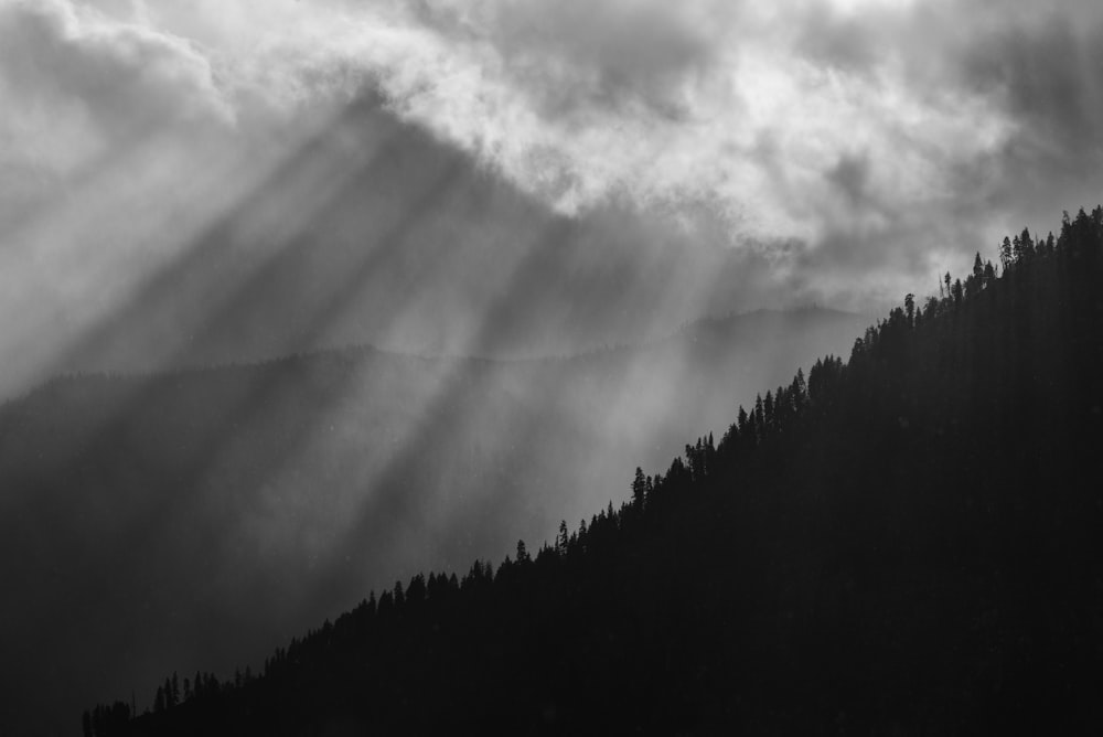 silhouette of mountain