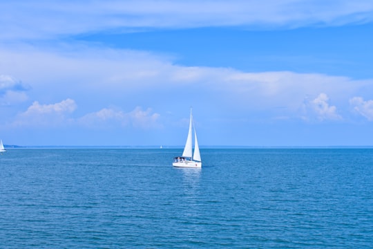 white sailboat on body of water in Siófok Hungary
