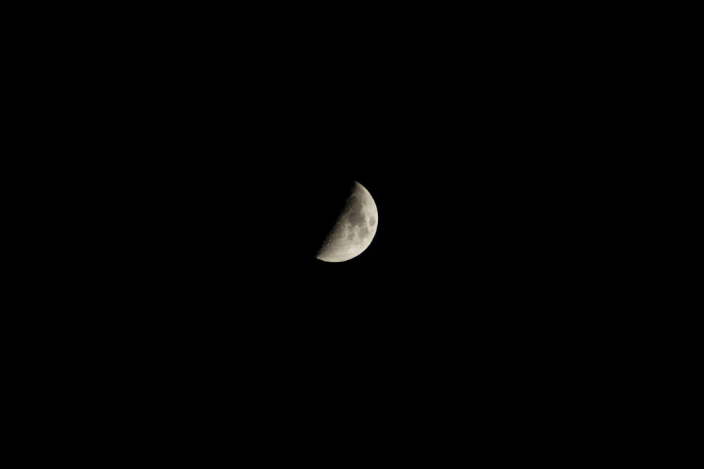 half moon at night