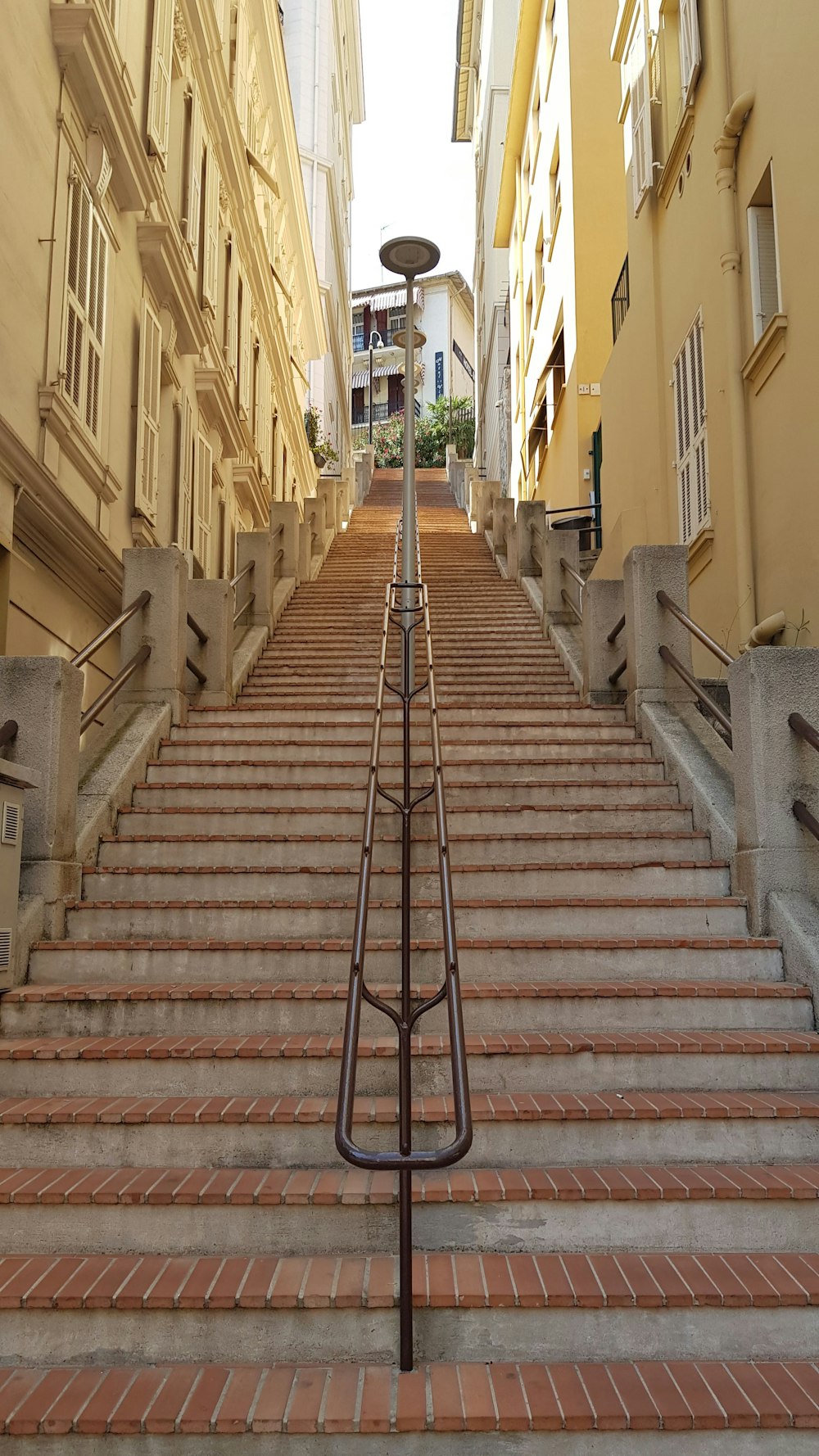 empty brown stairs