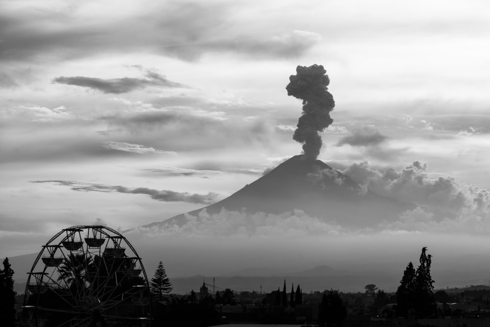 fotografia de paisagem do vulcão