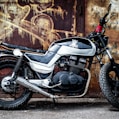black and gray standard motorcycle