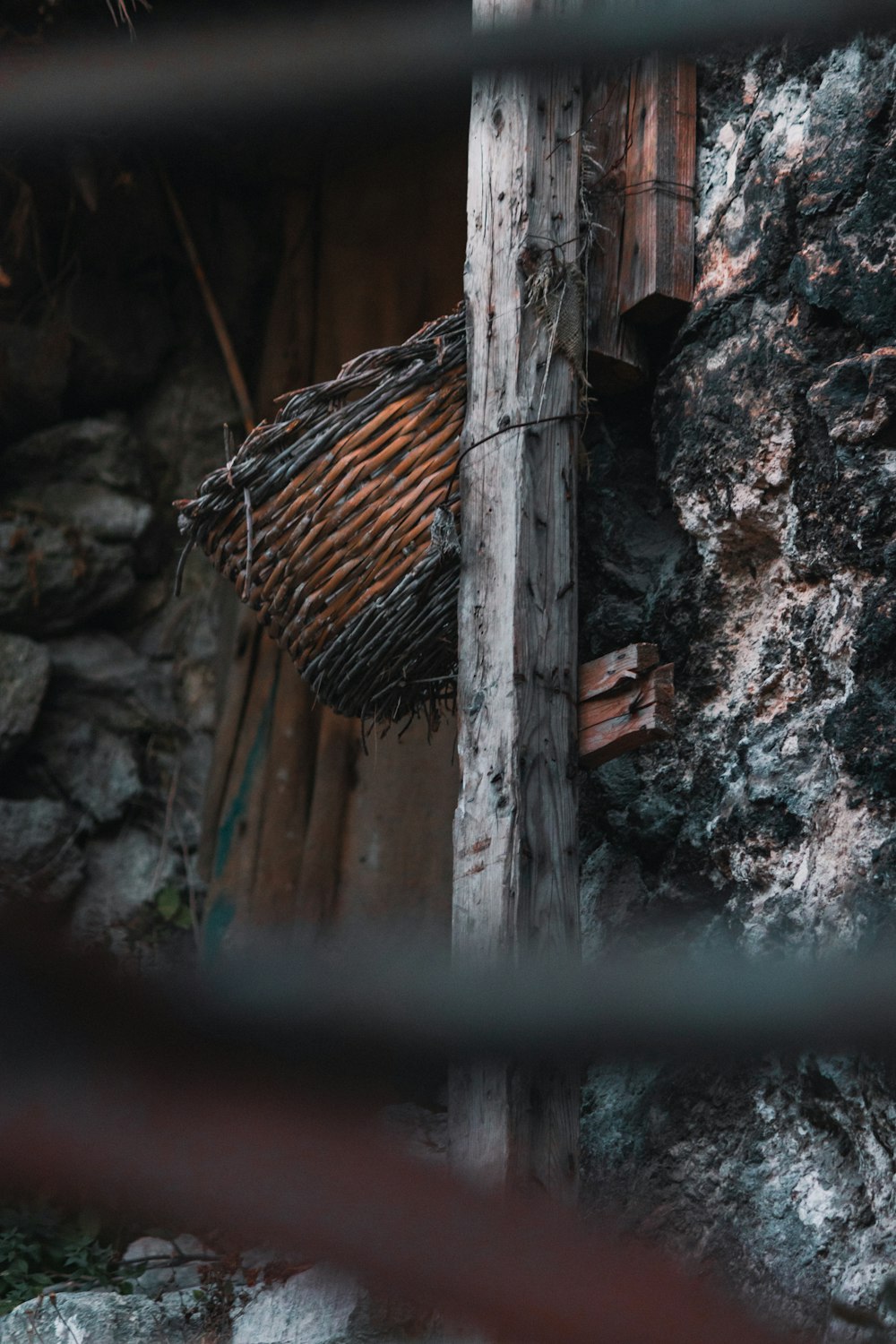 brown wicker basket