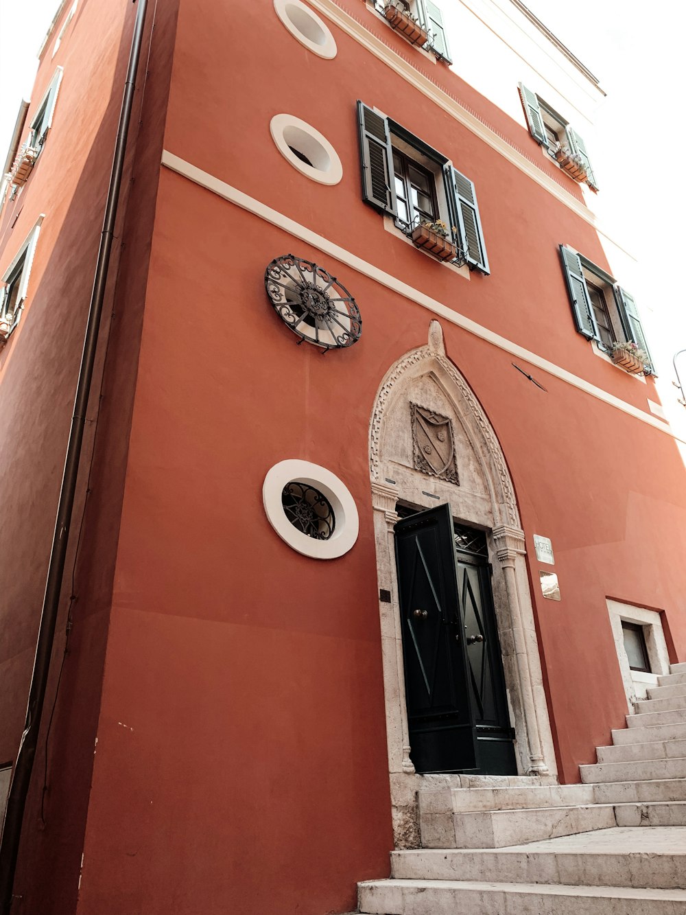 orange concrete building