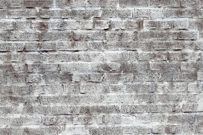 A textured brick wall displaying roughly uniform rectangular bricks with a slightly rough surface. The bricks vary in shades of gray and brown with a weathered and textured appearance. The mortar joints between the bricks are visible and distinct.