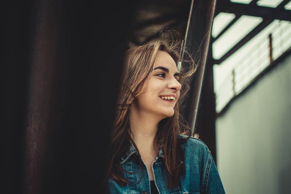 women's blue denim jacket