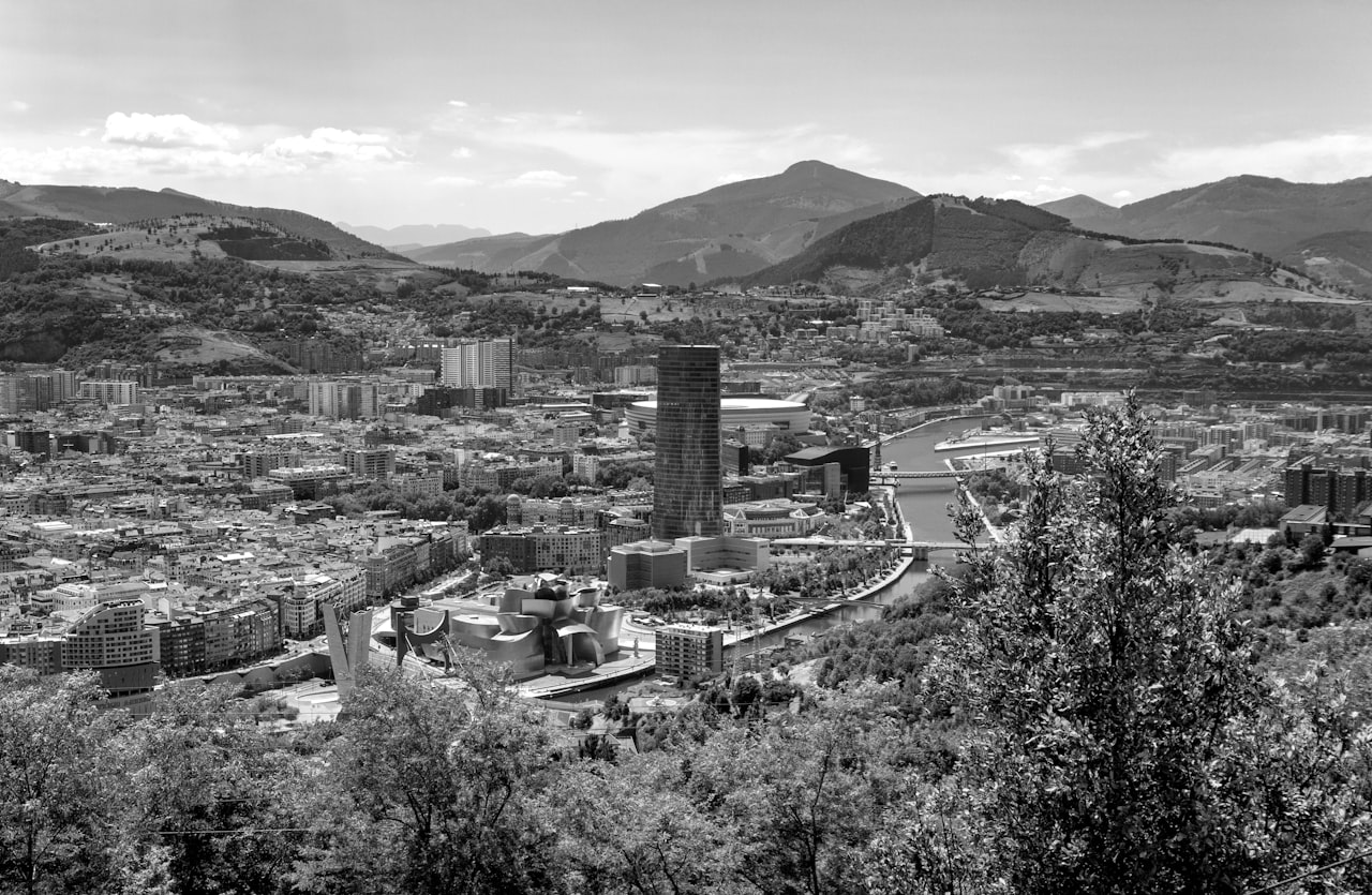 Bilbao buildings near trees