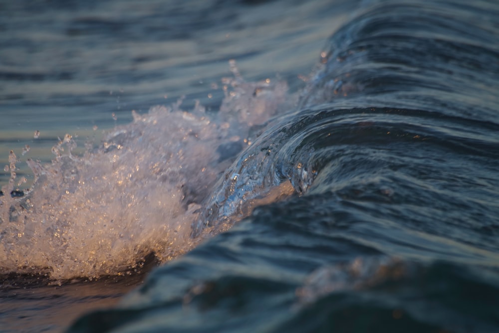 close-up photography of sea waves